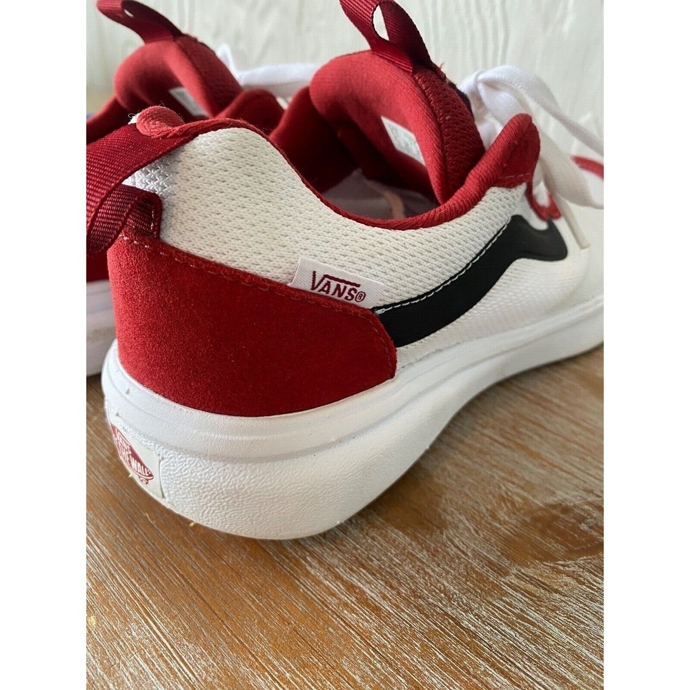 Vans Women's Red and White Sneakers - Picture 6 of 16